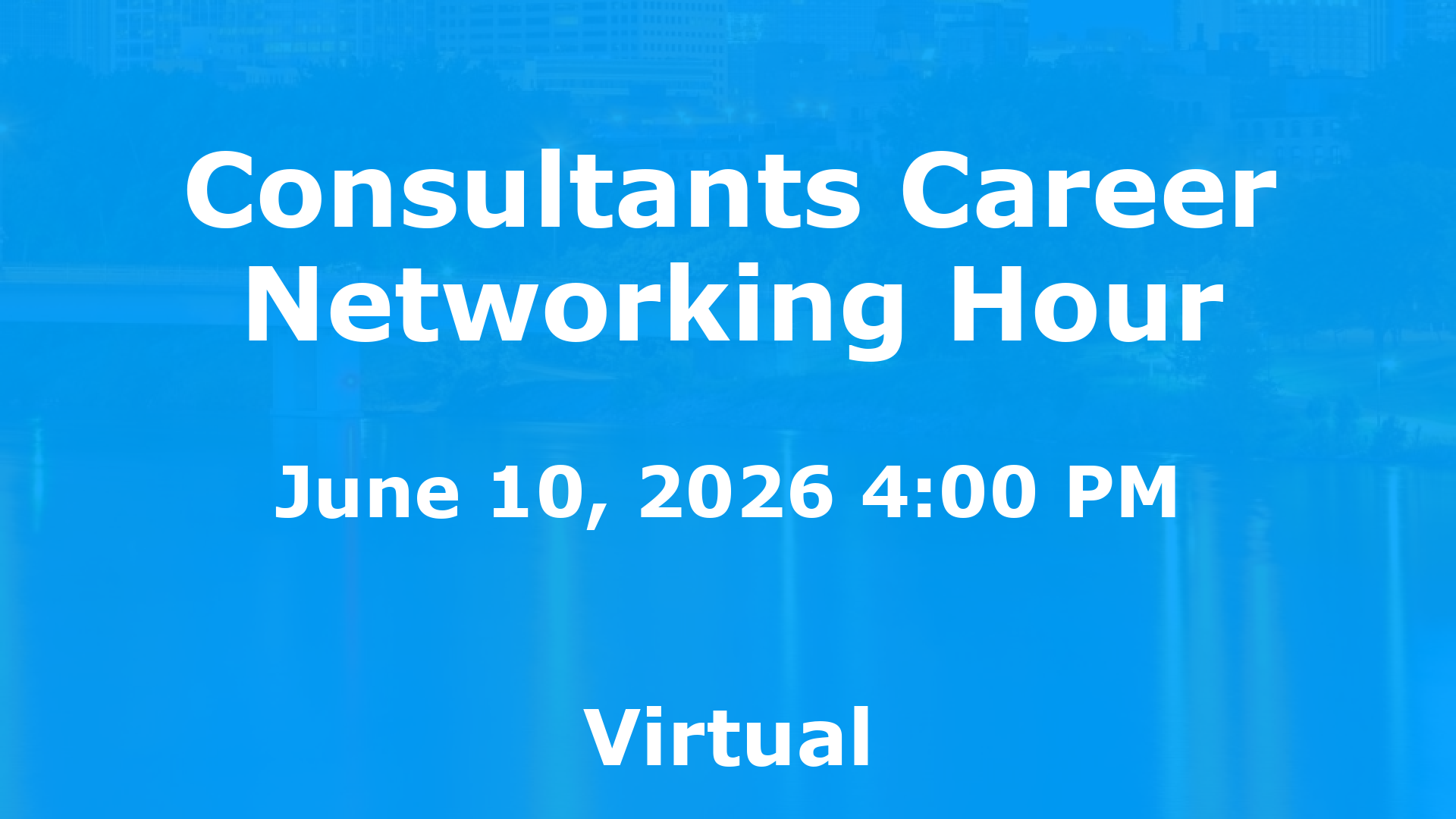 Consultants Career Networking Hour event image